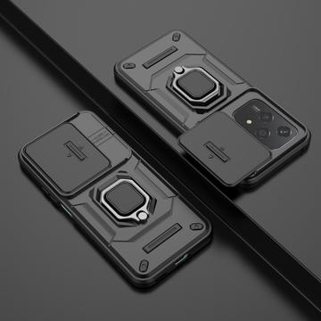 Honor 200 Lite Roterende Ring Hybrid Cover med Kameraskjold - Sort