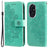 Honor 200 Mandala Series Etui med Pung - Grøn