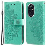 Honor 200 Mandala Series Etui med Pung - Grøn