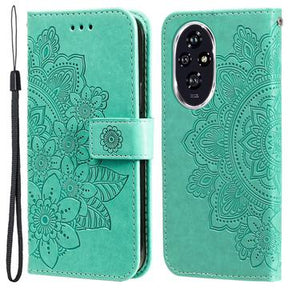 Honor 200 Mandala Series Etui med Pung - Grøn