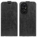 Honor 200 Pro Vertikal Flip Taske med Kortholder - Sort