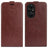 Honor 200 Pro Vertikal Flip Taske med Kortholder - Brun