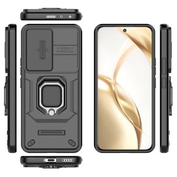 Honor 200 Roterende Ring Hybrid Cover med Kameraskjold - Sort