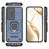 Honor 200 Roterende Ring Hybrid Cover med Kameraskjold - Blå