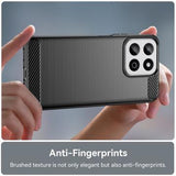 Honor 200 Smart/X7c 4G/5G Børstet TPU Cover - Karbonfiber - Sort
