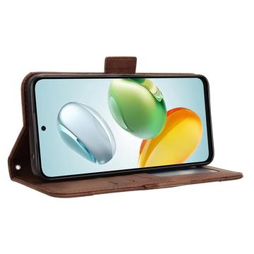Honor 200 Smart/X7c 4G/5G Kortholder Pung Etui - Brun