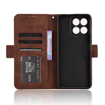 Honor 200 Smart/X7c 4G/5G Kortholder Pung Etui - Brun