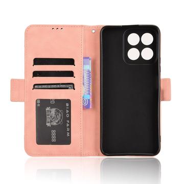 Honor 200 Smart/X7c 4G/5G Kortholder Pung Etui - Pink