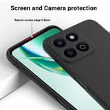 Honor 200 Smart/X7c 4G/5G Flydende silikone cover med håndrem - sort