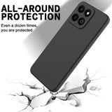 Honor 200 Smart/X7c 4G/5G Flydende silikone cover med håndrem - sort