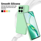 Honor 200 Smart/X7c 4G/5G Flydende silikone cover med håndrem - grøn