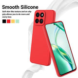 Honor 200 Smart/X7c 4G/5G Flydende silikone cover med håndrem - rød