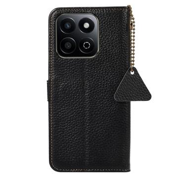 Honor 200 Smart/X7c 4G/5G Læderpung med RFID - Sort