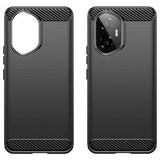 Honor 300 Børstet TPU Cover - Karbonfiber - Sort