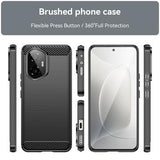 Honor 300 Børstet TPU Cover - Karbonfiber - Sort
