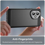 Honor 400 Børstet TPU Cover - Karbonfiber - Sort