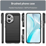 Honor 400 Børstet TPU Cover - Karbonfiber - Sort