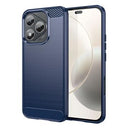 Honor 400 Lite/X70i Børstet TPU Cover - Karbonfiber - blå