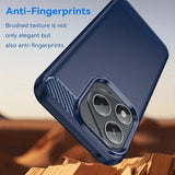 Honor 400 Lite/X70i Børstet TPU Cover - Karbonfiber - blå