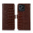 Honor 400 Lite Crocodile Series Læderpung med RFID - Brun