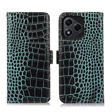 Honor 400 Lite Crocodile Series Læderpung med RFID - Grøn