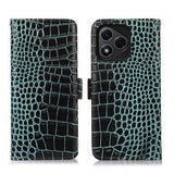 Honor 400 Lite Crocodile Series Læderpung med RFID - Grøn