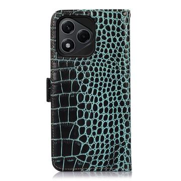 Honor 400 Lite Crocodile Series Læderpung med RFID - Grøn