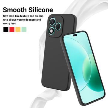 Honor 400 Lite Flydende silikone cover med håndrem - sort