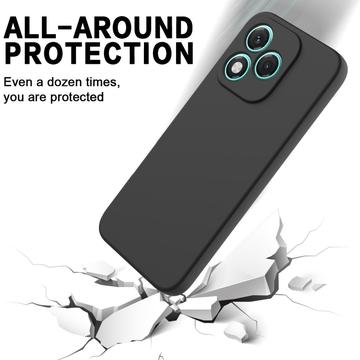 Honor 400 Lite Flydende silikone cover med håndrem - sort