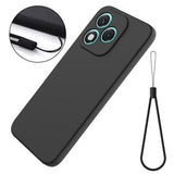 Honor 400 Lite Flydende silikone cover med håndrem - sort
