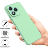 Honor 400 Lite Flydende silikone cover med håndrem - grøn