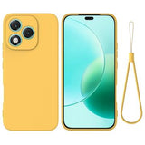 Honor 400 Lite Flydende silikone cover med håndrem - gul