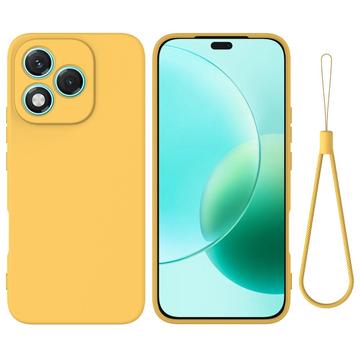 Honor 400 Lite Flydende silikone cover med håndrem - gul