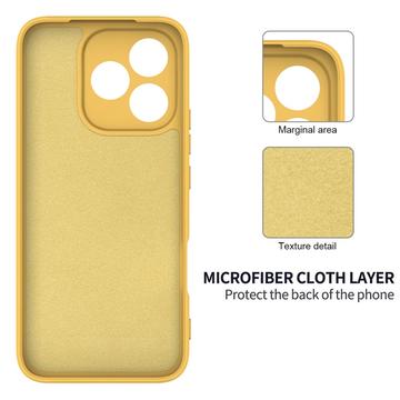 Honor 400 Lite Flydende silikone cover med håndrem - gul
