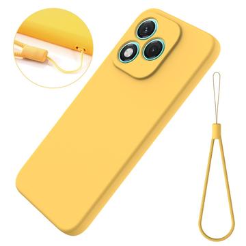 Honor 400 Lite Flydende silikone cover med håndrem - gul