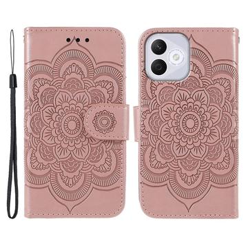 Honor 400 Lite Mandala Series Etui med Pung - Rødguld