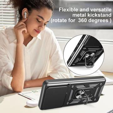 Honor 400 Lite Roterende Ring Hybrid Cover med Kameraskjold - Sort