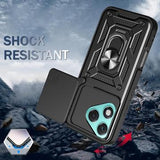 Honor 400 Lite Roterende Ring Hybrid Cover med Kameraskjold - Sort