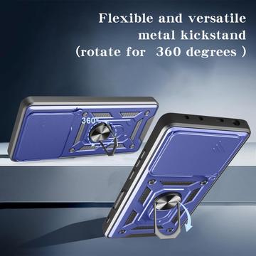 Honor 400 Lite Roterende Ring Hybrid Cover med Kameraskjold - Blå