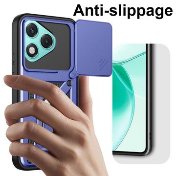 Honor 400 Lite Roterende Ring Hybrid Cover med Kameraskjold - Blå