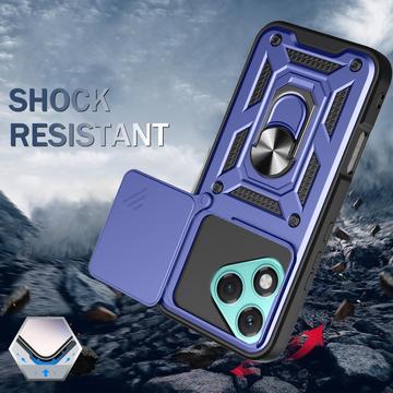 Honor 400 Lite Roterende Ring Hybrid Cover med Kameraskjold - Blå