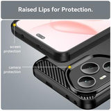 Honor 400 Pro Børstet TPU Cover - Karbonfiber - Sort