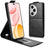 Honor 400 Pro lodret flip-etui med stativ - sort