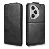 Honor 400 Pro lodret flip-etui med stativ - sort