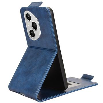Honor 400 Pro lodret flip-etui med stativ - mørkeblå
