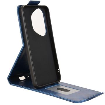 Honor 400 Pro lodret flip-etui med stativ - mørkeblå