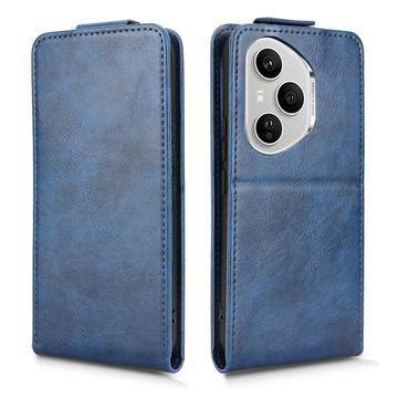 Honor 400 Pro lodret flip-etui med stativ - mørkeblå