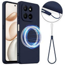 Honor 400 Smart 5G/4G/X7d 4G/5G Liquid Silikone Cover - MagSafe Kompatibel - Mørkeblå