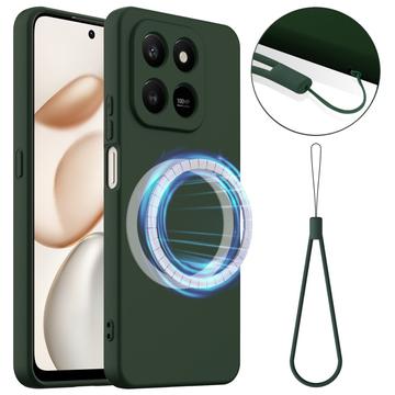 Honor 400 Smart 5G/4G/X7d 4G/5G Liquid Silikone Cover - MagSafe Kompatibel - Mørkegrøn
