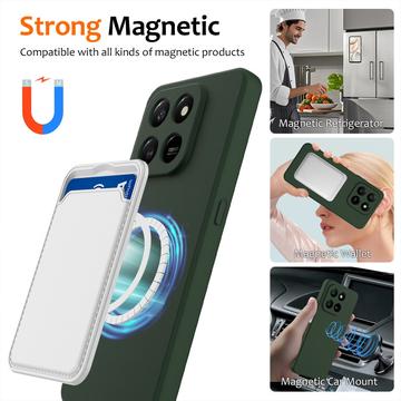 Honor 400 Smart 5G/4G/X7d 4G/5G Liquid Silikone Cover - MagSafe Kompatibel - Mørkegrøn
